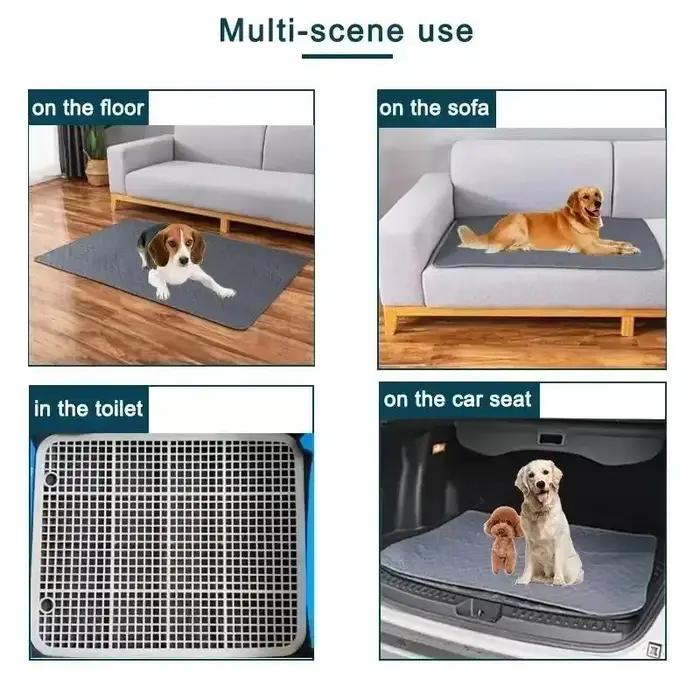 Tapis absorbants lavables et réutilisables pour chiens pour apprentissage de la propreté et protection des meubles et voitures occasions spéciales