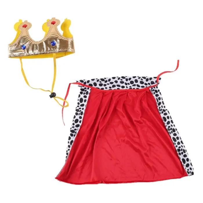 Ensemble costumes pour chiens avec enveloppe rouge casque doré