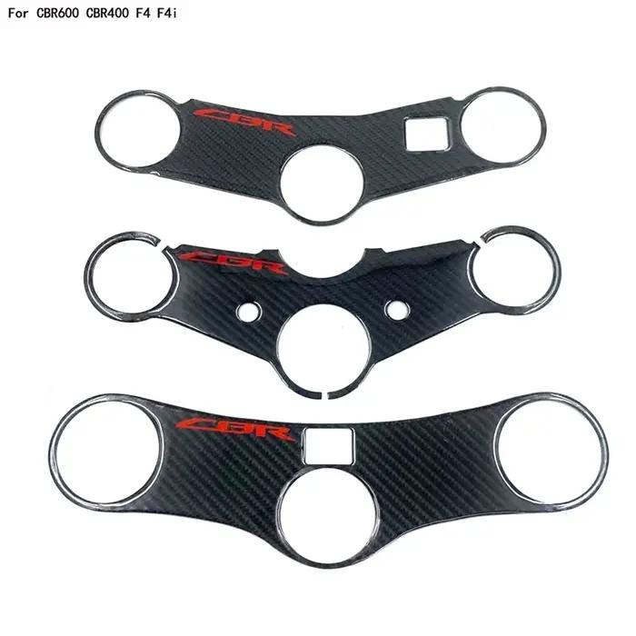 Pour Honda CBR600 CBR400 F4 F4i 99-07 06 fibre de carbone 3D Triple arbre décalcomanie Pad pince sup