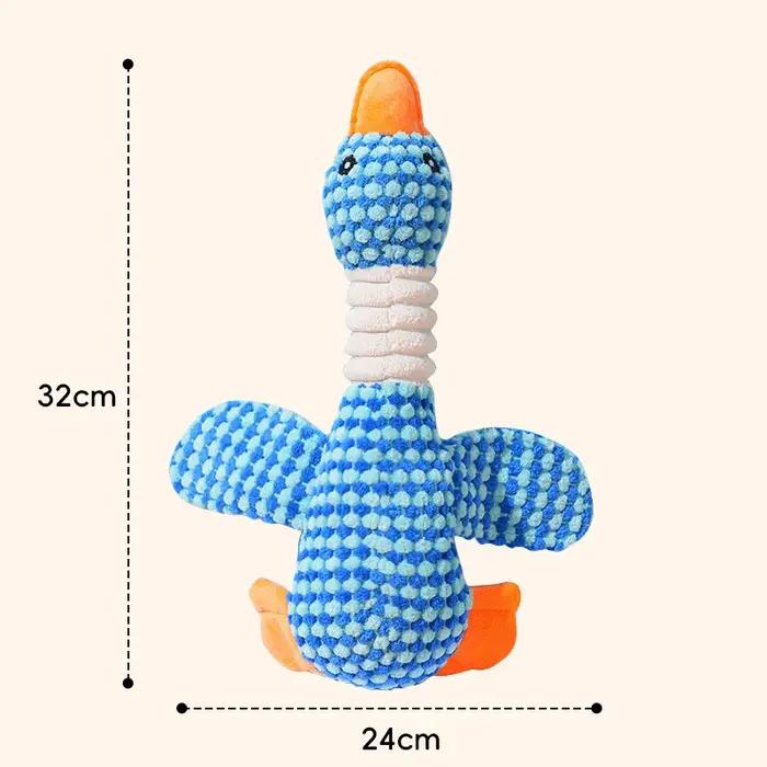 Jouets en peluche canard drôle pour chien, jouet couinant pour chiot, son d'oie sauvage, jouet à mâc