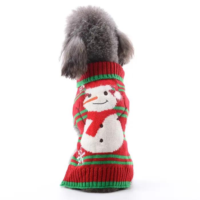 Pull de Noël pour petits chiens – Vêtements tricotés pour animaux de compagnie du Père