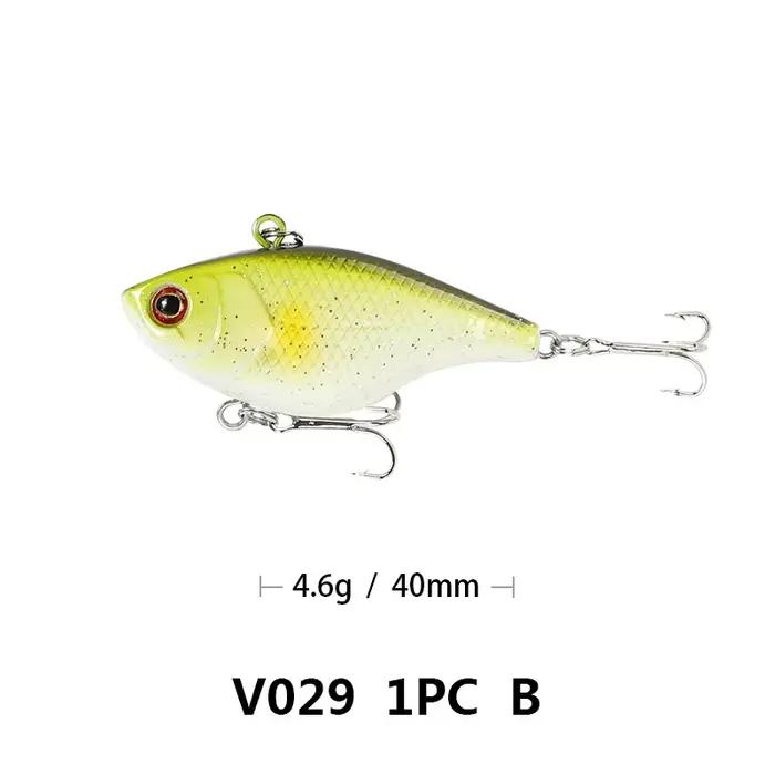 1 pièces dur VIB leurres appâts de pêche triples crochets coulant manivelle Wobber matériel