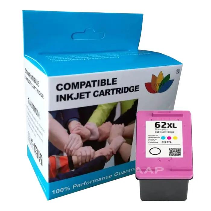 Cartouche d'encre rechargeable 62XL COAAP pour imprimantes HP ENVY 5540 5541 5542 5543 5544 5545 5546 5547 5548 occasions spéciales économiser sur impressions durable rechargeable