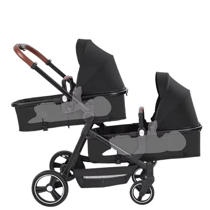 Nouvelle poussette Double légère pliable, Double siège, Portable, multifonctionnelle, peut être pris