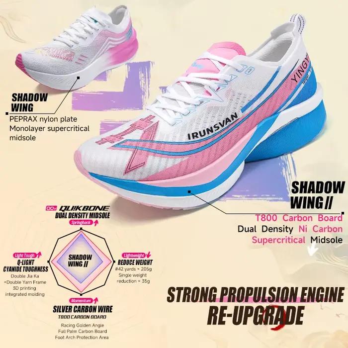IRUNSVAN-Chaussures de Course à Rebond Rapide pour Homme, Chaussures de Course sur Route Marathon, B