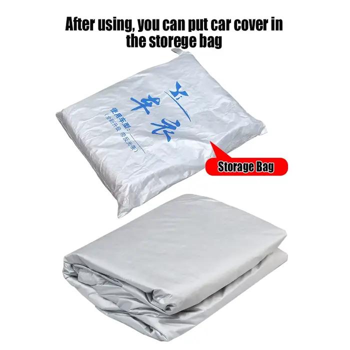 Housse de voiture en polypropylène 170T pour Seat Leon 1998-2025 résistante aux UV et aux intempéries avec poches de miroirs pour protection extérieure et intérieure