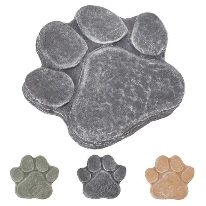 Pierre commémorative d'empreinte de patte de chien résine pour honorer la mémoire de votre chien jardin extérieur gravure personnalisable occasionnellement offerte