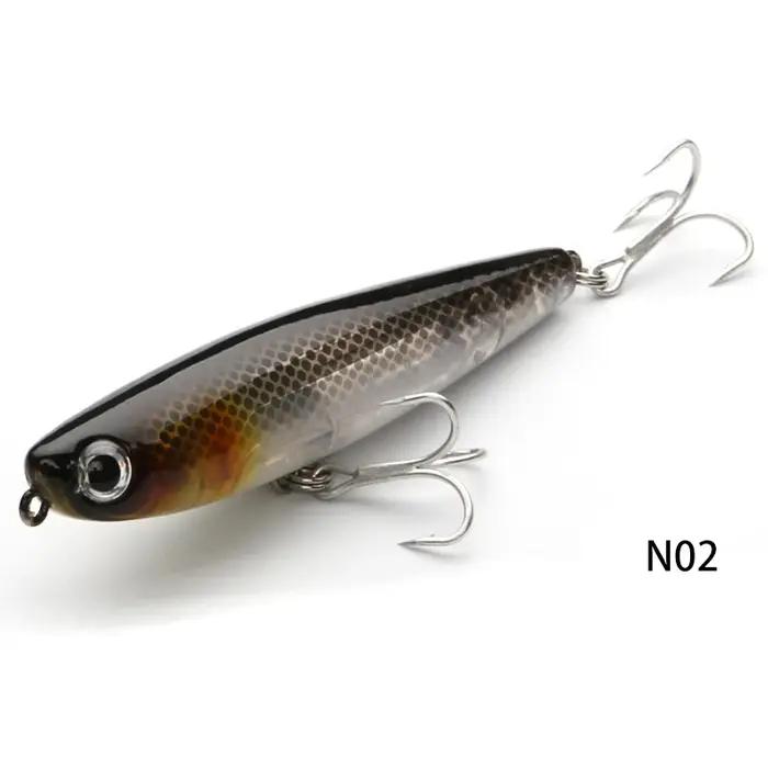 Leurre Wondershot D02 SEABASS KILLER 90mm Flottant avec 2 Crochets Mustad pour Bass, Culter Alburnus, Chat-Huître Occasions Spéciales de Pêche