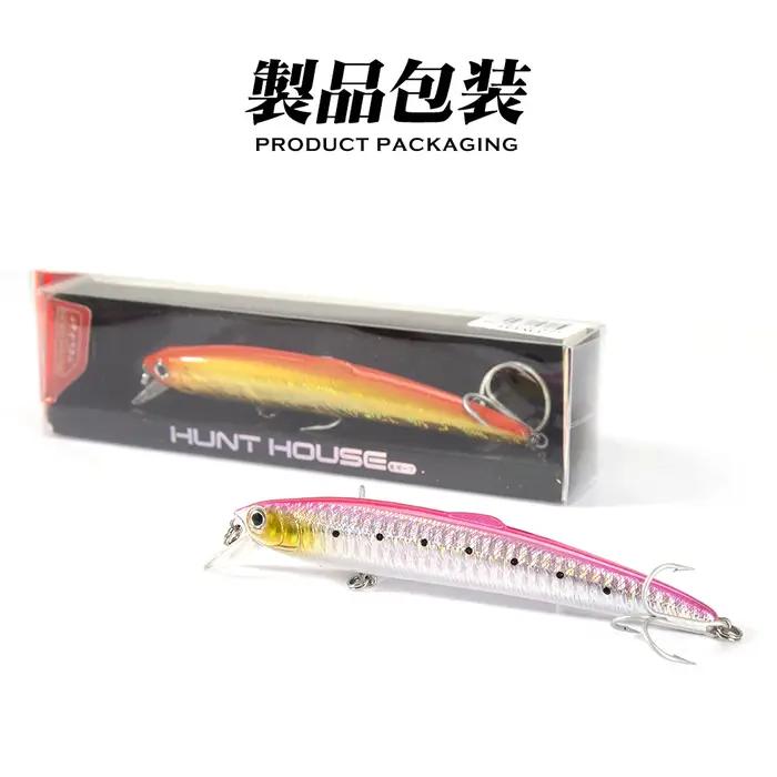 Leurre de pêche Hunthouse Saruna Minnow 90&125&147mm, Jerkbait flottant, leurre minnow dur pour bar,