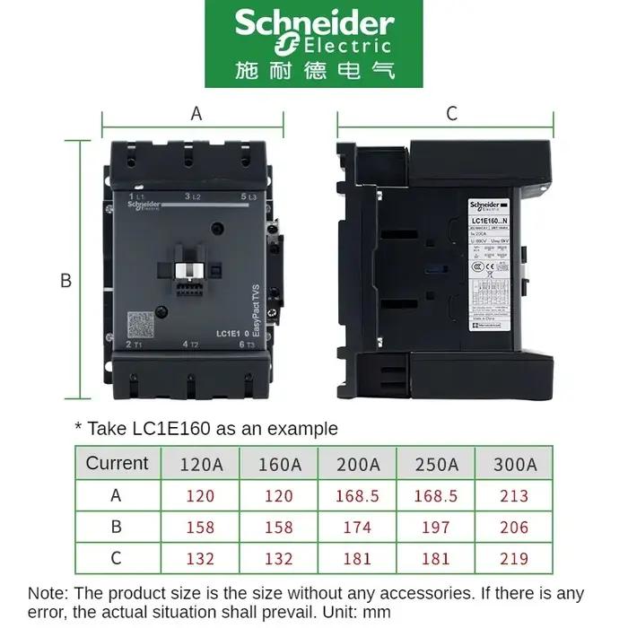 Contacteurs Schneider LC1E 120/160M5N/Q5N, équipement d'automatisation de haute qualité pour l'industrie électrique