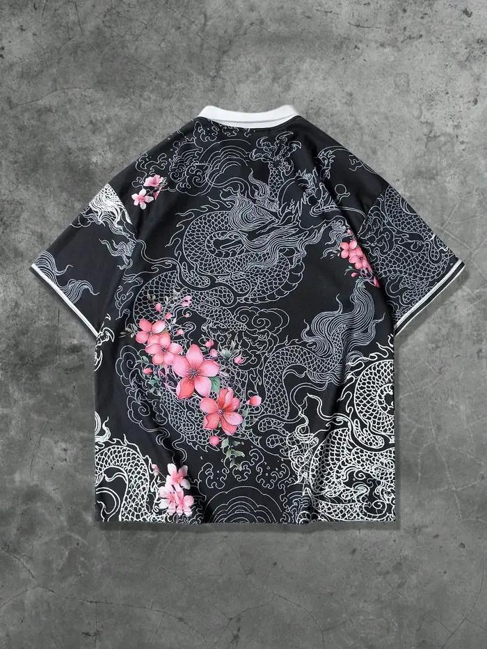 La nouvelle chemise POLO à manches courtes pour hommes d'été 2025 présente une impression de motifs