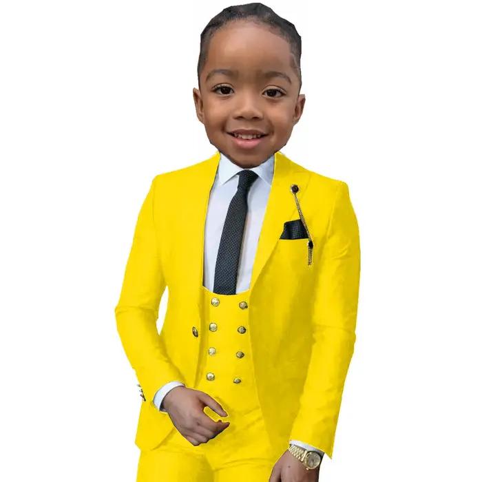 Costume formel pour garçons 3 pièces (veste + pantalon + gilet)