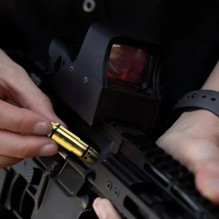Cartouche d'entraînement tactique pour lasers à point rouge, munitions d'entraînement au tir, utilisation facile, 9mm 9x19mm 380ACP 380ACP 223Rem 45ACP