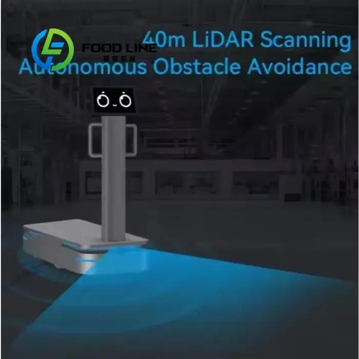 Robot de manutention automatisé personnalisé avec évitement d'obstacles de navigation, centre de distribution d'usine