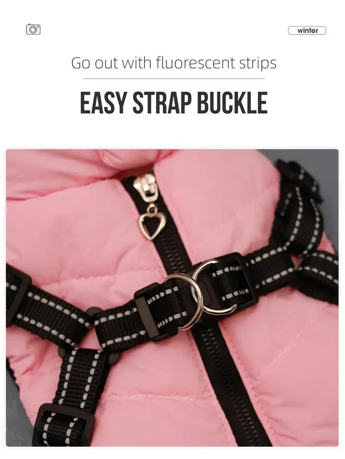 Veste imperméable à trois couches pour chiens, manteau pour animaux de compagnie, anneau de traction, protection contre le froid et la pluie, vêtements pour chiens hiver