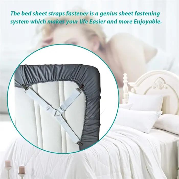 Sangles de drap de lit, attaches élastiques réglables, supports de draps pour housse de matelas, dra