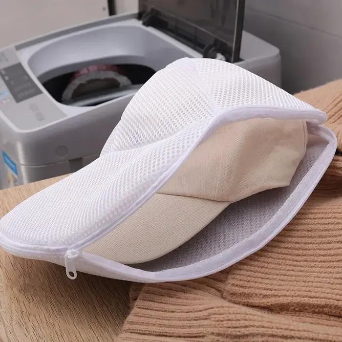 Sac de lavage en maille souple pour casquettes et petits vêtements
