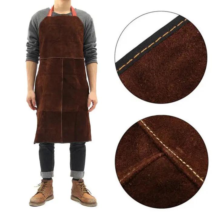 Tablier de soudage professionnel en cuir de vachette