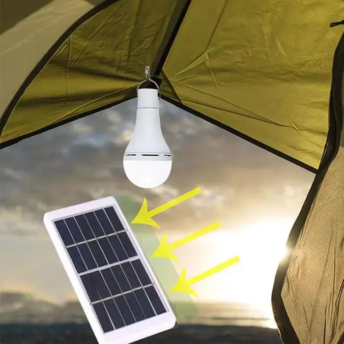 Lampe solaire LED Portable 7W, panneau lumineux à énergie solaire chargé, ampoule de secours aliment