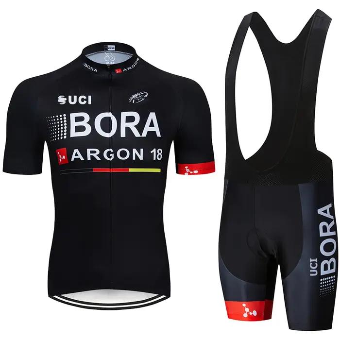 Maillot de cyclisme pour homme ensemble de maillots d'été UCI BORA avec coussin respirant en gel pour performances sportives et entraînements intensifs