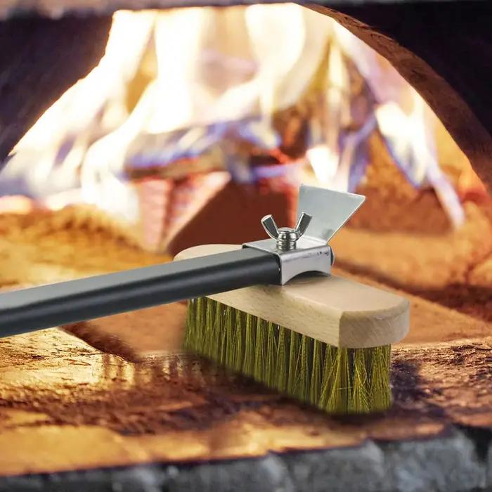 SHANGPEIXUAN Brosse de nettoyage professionnelle en cuivre pour four à pizza et gril domestique, ave