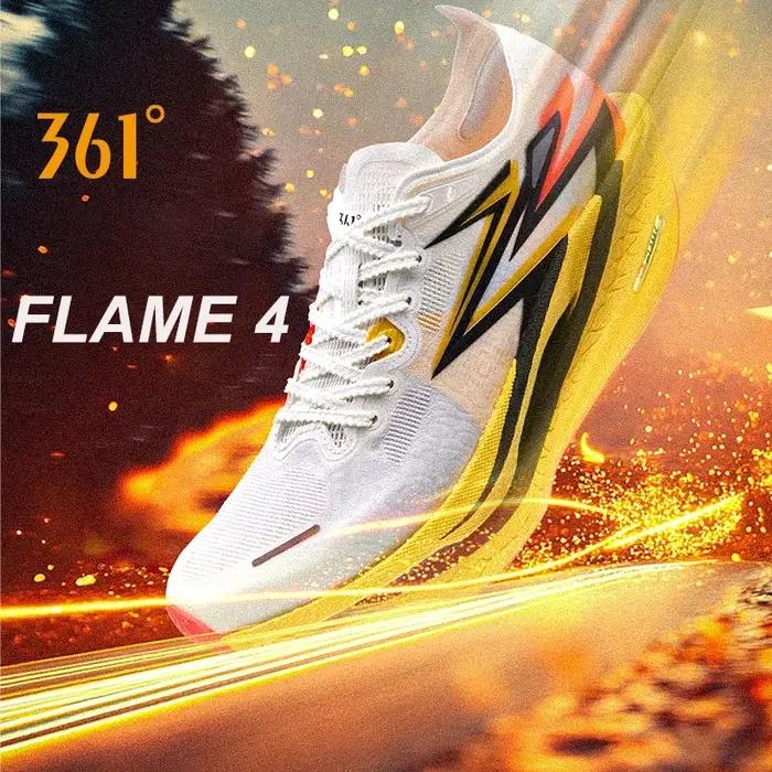 361 degrés flamme 4.0 hommes chaussures de course nouvelle plaque de carbone course Marathon rebond