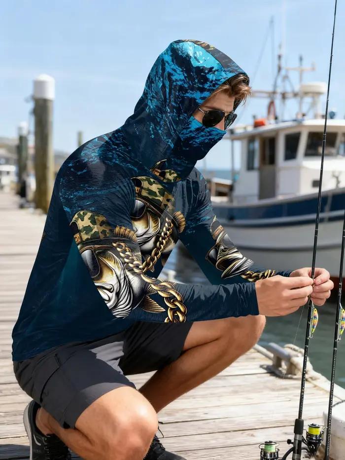 Vêtements de pêche à capuche pour hommes avec protection UV