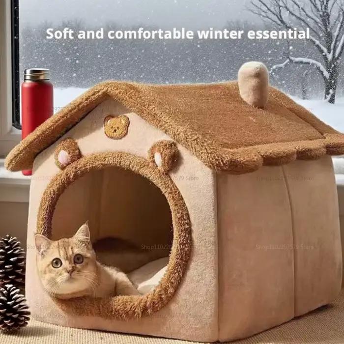 Nichoir pour chat fermé avec matériau résistant à la saleté