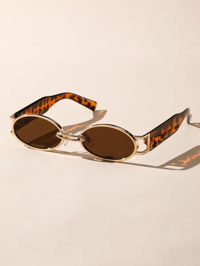 Lunettes de soleil unisexes à monture ovale en plastique, 1 pièce, pour la photographie de rue et le