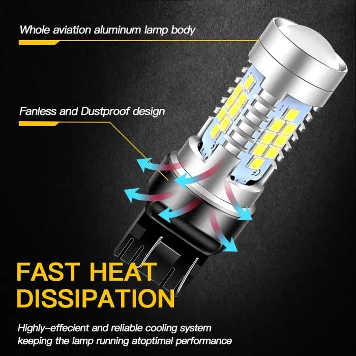 Ampoule LED DRL Canbus W21/5W 7443 T20, 2 pièces, pour VW Up e-UP Caddy MK4 Touareg 7P Beetle Skoda