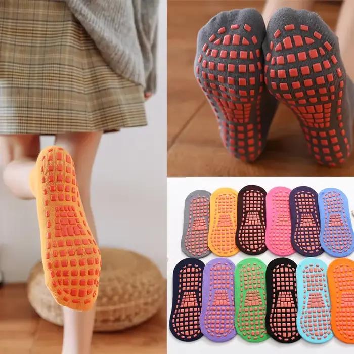 Chaussettes antidérapantes pour enfants et adultes, Trampoline Parent-enfant, chaussettes en coton é