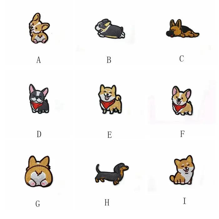 Écussons à coudre et thermocollants Corgi et Teckel motifs de chiens pour la décoration de vêtements et accessoires textiles occassions spéciales et quotidiennes