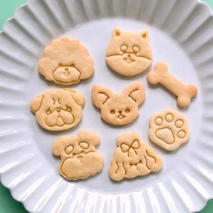 Patte chien gâteau emporte-pièces en plastique bricolage 3D moule de cuisson biscuits coupe