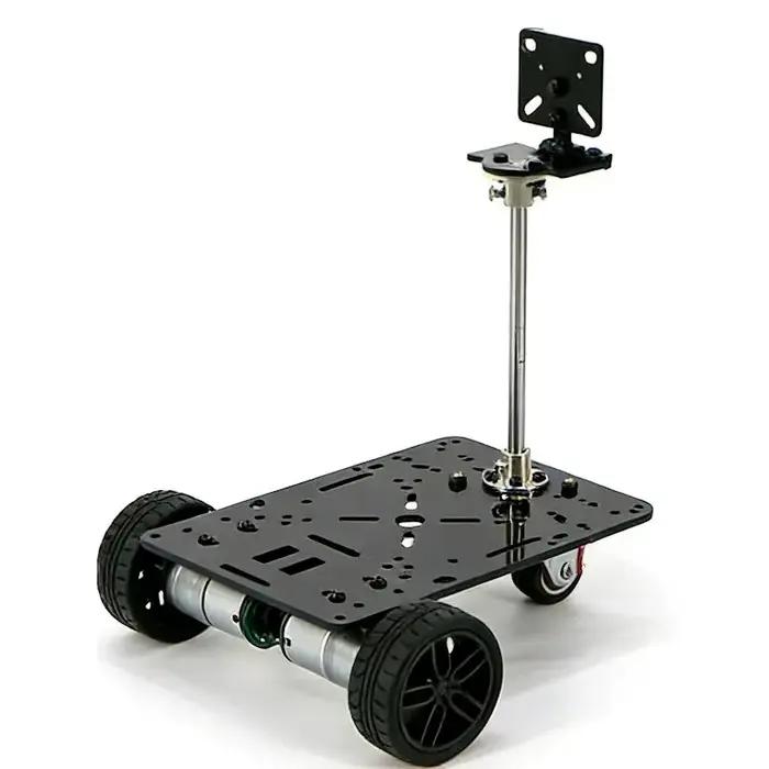 Châssis de voiture 3WD 4WD avec support de caméra, roue pivotante, encodeur, moteur, voiture robot pour Arduino Raspberry Pi, kit robot programmable DIY