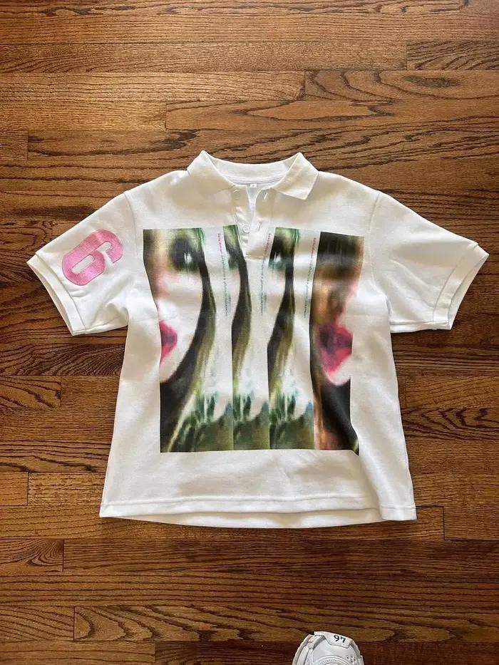 Chemise Streetwear pour Homme et Femme, Vêtement Y2K, Harajuku, Hip Hop, RetroRespiré, Nouvelle Mode, Manches Courtes, Transportée
