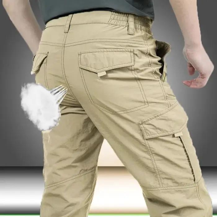 Pantalon tactique urbain 2025 homme multi-poches élastique - Cargo slim ou large tailles jusqu'à 5XL chasse