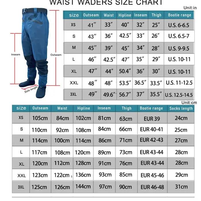 Pantalon de pêche à la mouche pour homme, 4 plis, respirant, bleu, imperméable, bas botte, extérieur