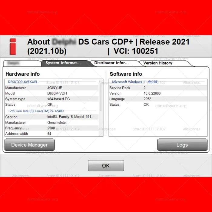 Le plus récent 2021.10b Dei-phis avec Keygen pour outils de Diagnostic de camion de voiture pas des