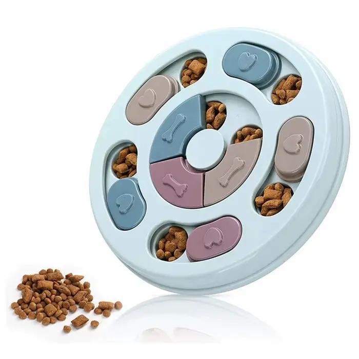 Bol de cachette en plastique pour chien distributeur lent jouet éducatif pour chiots et adultes occuper soulager l'ennui interagir avec la nourriture