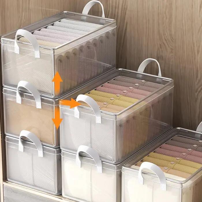 Boîte de rangement transparente grande capacité pour vêtements