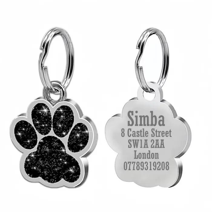Étiquettes de plaque personnalisées gratuites pour chien et chat, nom d'identification pour chiot gr
