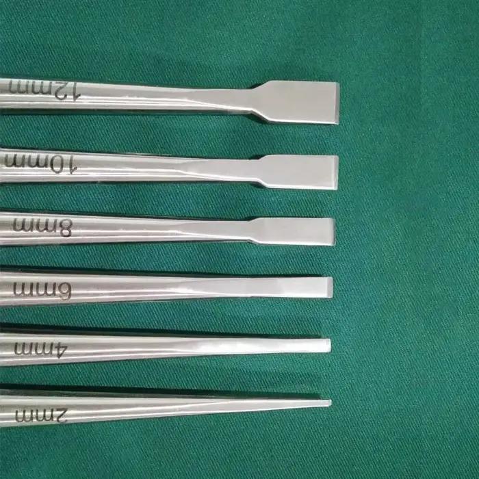 Instruments orthopédiques pour le nez, ciseau à os en acier inoxydable, couteau à os plat, goute de