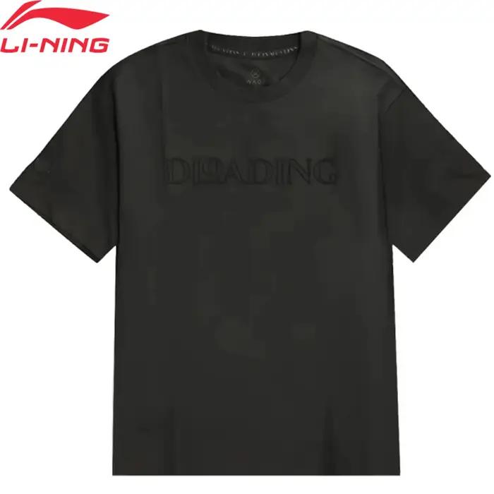 Li-ning hommes Wade T-shirt été tricoté confortable respirant col rond doublure loisirs à manches co