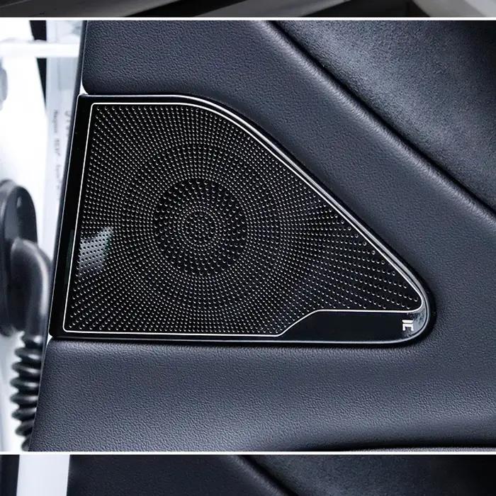 Autocollant de couverture décorative pour haut-parleur de porte, pour Tesla modèle 3 2019 2020 2021,