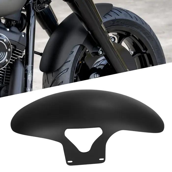 Garde-boue avant en plastique ABS noir brillant pour Harley Softail Fatboy M8 2018 2019 2020 2021 2022 protection et style moto