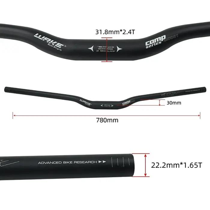 Guidon de vélo VTT, accessoires de guidon de vélo en alliage d'aluminium, taille de poignée 31.8*720
