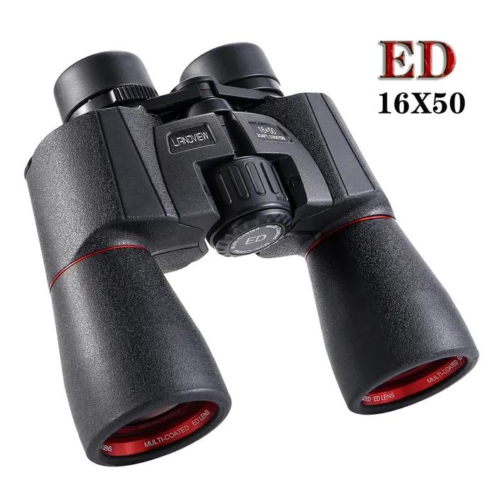 Jumelles ED 16x50 longue portée multi-couches BAK4 pour astronomie et chasse, vision puissante et nette