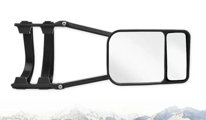 Rétroviseur de remorquage universel pour voiture camion caravane et SUV avec vue arrière supplémentaire angle mort réduction facile à installer double verre plat convexe