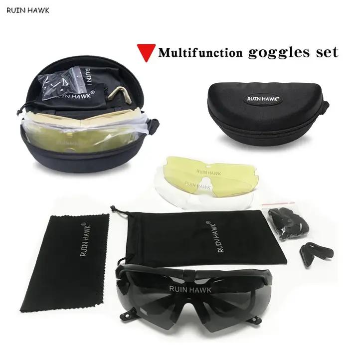 Lunettes tactiques militaires pour vélo, randonnée, chasse et tir à l'air comprimé outdoor