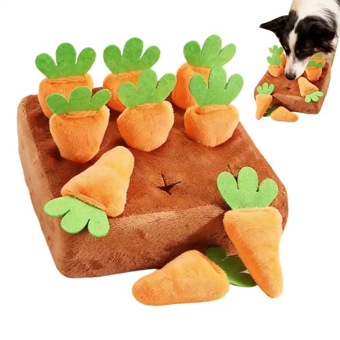 Tapis de reniflement interactif pour chien avec carottes amovibles pour l'entraînement de stimulation mentale des chiots et distributeur de nourriture à alimentation lente